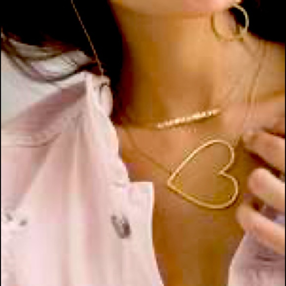 Jennifer Zeuner marissa large open heart necklace